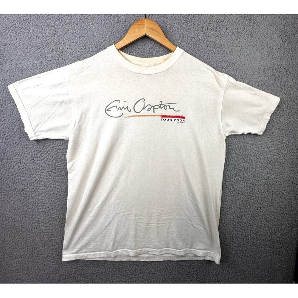 Vintage Eric Clapton Tour 2004 T Shirt Adult Large Off White